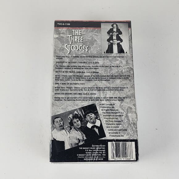 THE THREE STOOGES (2 Videos 4 Episodes) VHS TV Classics Collection Sealed - Picture 2 of 7